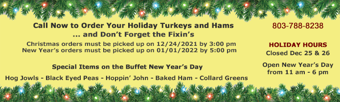 order your holiday turkeys and hams now